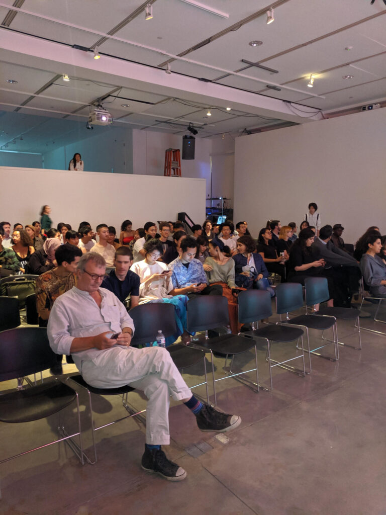 Audience waiting for MOREHSHIN ALLAHYARI to start their presentation.