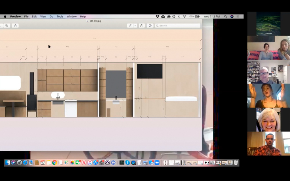 Emily Barker shows a mockup render of a domestic space.