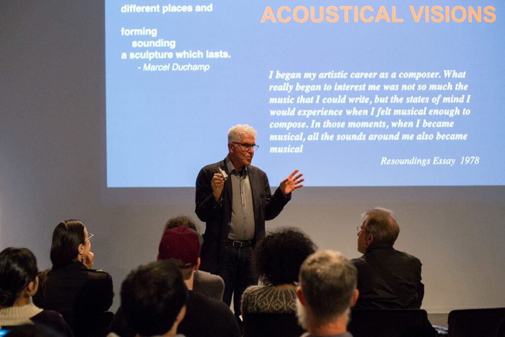 Acoustical Visions. "I began my artistic career as a composer. What really began to interest me was not so much the music that I could write, but the states of mind I would experience when I felt musical enough to compose. In those moments, when I became musical, all the sounds around me also became musical."