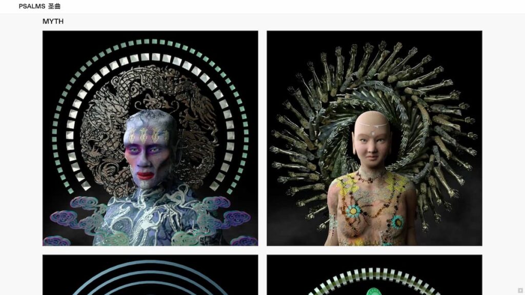 Myth is a performance-activated VR experience that encompasses a sinofuturist reimagination of Chinese folk tradition and procedurally randomized digital deities, inspired by Peking opera and Asian mythologies.